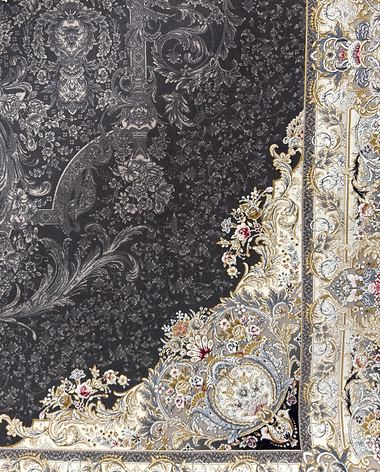 1200 reed Persian rug on the showroom floor in Dandenong