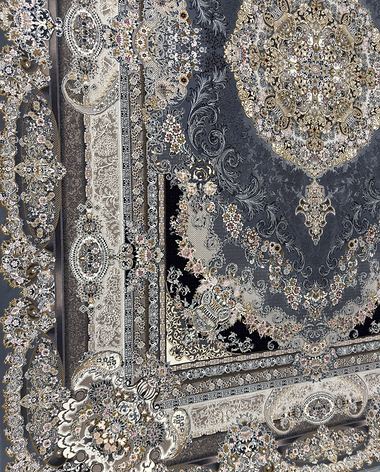 1200 reed Persian rug on the showroom floor in Dandenong