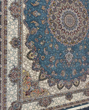 1200 reed Persian rug on the showroom floor in Dandenong
