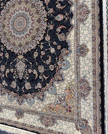 1200 reed Persian rug on the showroom floor in Dandenong
