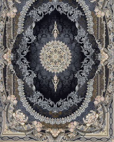 1200 reed Persian rug on the showroom floor in Dandenong