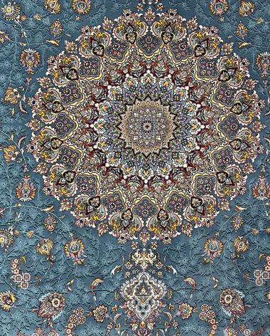 1200 reed Persian rug on the showroom floor in Dandenong