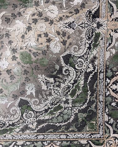 1200 reed Persian rug on the showroom floor in Dandenong