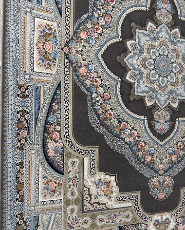1200 reed Persian rug on the showroom floor in Dandenong