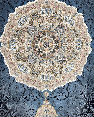 1200 reed Persian rug on the showroom floor in Dandenong