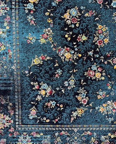 700 reed Persian rug on the showroom floor in Dandenong