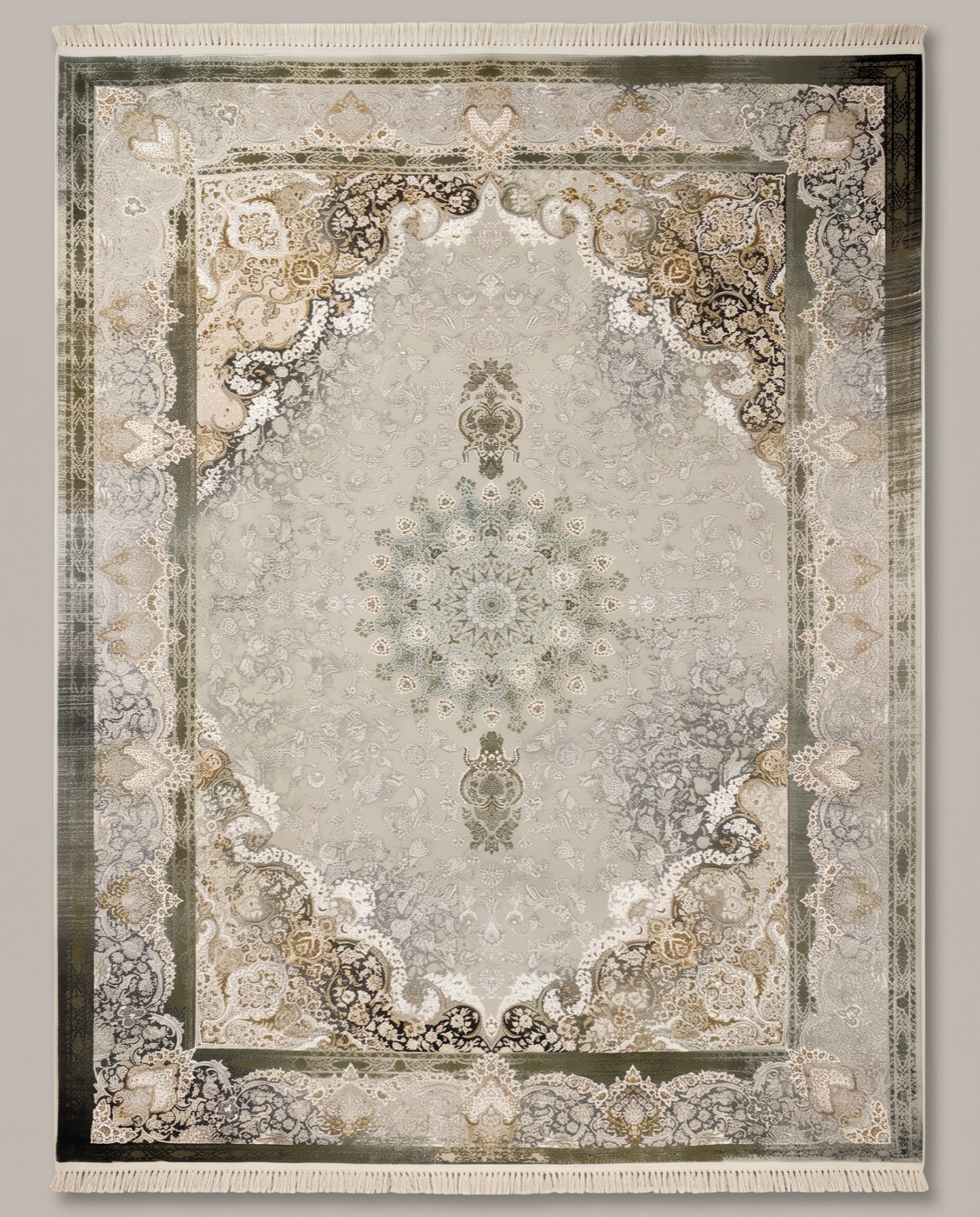 Finely woven Persian rug detail