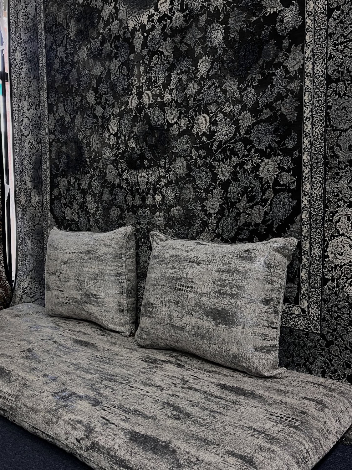 Handmade Toshak set styled with rugs